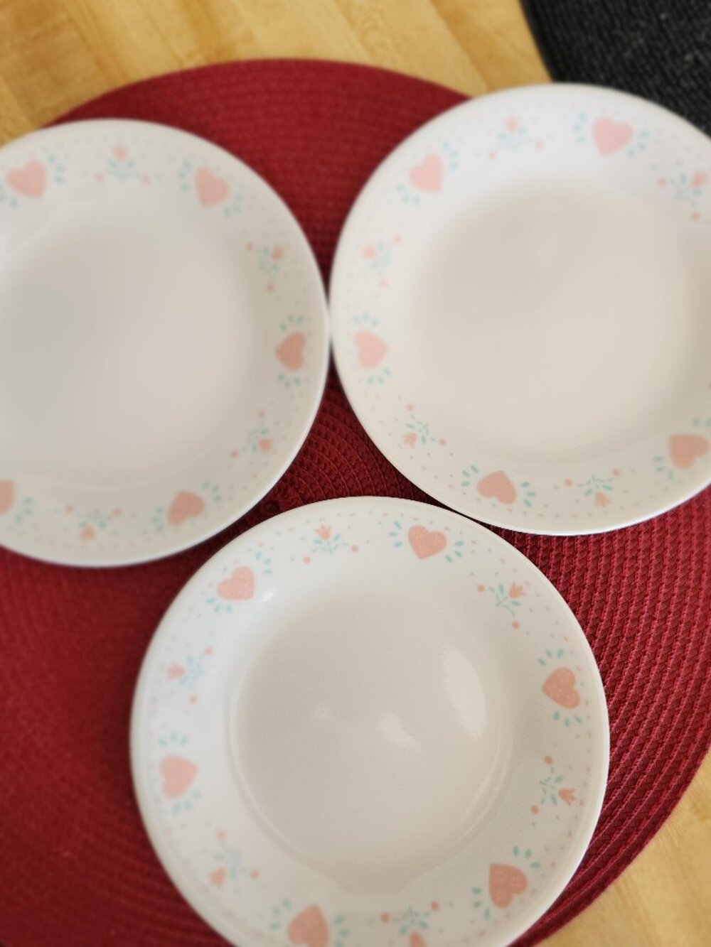 3  Corelle Forever Yours Bread and Butter Plates